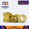 XINJIOU A-type injection molded copper nut through hole copper inlaid nut inlay brass knurled nut copper flower nut M2M5M6 M2*3* outer diameter 3.2 (500 pieces)