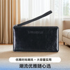XIANHBAOPIJU02 imported first layer cowhide oil wax leather mobile phone bag clutch bag portable wallet large capacity handbag fashion cosmetic bag black oil wax imported first layer cowhide with hand strap