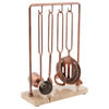 Karma Bartender Set 5-Piece Bar Tool Set with Marble Stand Home Bartending Set Copper
