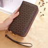 Kangaroo (KANGAROO) Wallet Women's Long Clutch Women's Mobile Phone Bag 2025 New Large Capacity Fashion Wallet Wallet Arrow Pattern Brown-Single Zipper