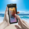 99% new four-leaf heart mobile phone waterproof bag with touch screen large waterproof case dustproof lanyard rafting mountain climbing hot spring travel takeaway special black