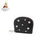 Scarecrow Wallet Women's 2025 New Cute Genuine Leather Multi-Function Card Holder Mini Small Cowhide Short Coin Purse Black-Daisy Style