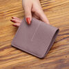 Ye Yu first-layer cowhide small wallet for women 2025 new short style folding genuine leather multi-card slot money card bag fashionable simple wallet pink