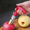 LZJV German core remover stainless steel household apple pear fruit push-type multi-functional coring and seed removal tool stainless steel core remover red