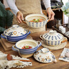 Japanese-style casserole pot household high-temperature-resistant ceramic pot dry-cooked without cracking soup stew clay pot rice gas stove special pot four-leaf clover-2.5 liters + casserole mat 2500ml