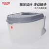 Meika top fully enclosed cat litter box large anti-splash and anti-odor cat toilet cat litter box cat supplies silver gray