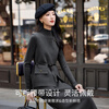 Shandubila knitted suit for women winter round neck vest half turtleneck bottoming shirt high waist straight skirt warm three-piece set