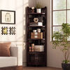 Craftsman decorative corner cabinet corner cabinet household multi-layer corner cabinet wall cabinet wine cabinet bedroom multi-functional storage shelf bookshelf corner cabinet upgraded bold version three-layer doorless version