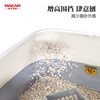 Meika antibacterial semi-enclosed cat litter box extra-large pedal open anti-splash and anti-odor cat toilet bowl silver gray