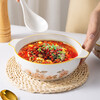 Camellia double-ear thickened soup bowl 9.5 inches high temperature resistant ceramic boiled fish bowl pickled fish soup bowl new 1 Camellia 9.5 inches large soup bowl 1 pack no specifications