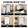 Mayflower stainless steel pedal trash can 12L white large capacity inside and outside double barrel hotel home living room kitchen bathroom
