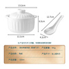 Baijie stew pot ceramic bowl soup bowl water-proof stew pot liner steamed egg porridge bird's nest pot tableware with lid spoon small size 320ml