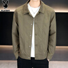 Playboy (PLAYBOY) jacket men's high-end jacket men's autumn and winter casual men's high-end trendy work clothes Khaki L