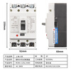 Shanghai People's plastic case circuit breaker three-phase four-wire 3p4p air switch plastic shell type 100a air switch 100A 3P
