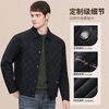 Dances with Wolves 90% Duck Down Checkerboard Jacquard Graphene Warm Men's Lapel Down Jacket 001 Black L