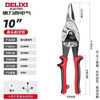 Delixi Electric (DELIXI ELECTRIC) Iron Sheet Scissors Industrial Light Steel Keel Powerful Aviation Scissors Stainless Steel Special Wire Scissors Industrial Grade 10 Inch Straight Head Aviation Scissors + Gloves Genuine Delixi Electric