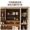 Jin Guilai solid wood sideboard against the wall integrated storage cabinet multi-functional living room home cream style arc wine cabinet cabinet customization A type 80*42*200 milk white + wood color