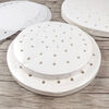 Qinkai steamer paper round steamed bun paper disposable small steamed bun non-stick oil paper household bottom paper 100 sheets/pack large steamer paper 30cm 100 sheets