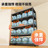 Kitchen gap storage rack floor-standing multi-layer round tube ultra-narrow cabinet refrigerator gap side small storage cabinet 3 layers high 80cm black length 70 width 30
