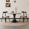 Jiai Zhong antique style slate round table for home small apartment modern simple dining table French retro style slate dining table slate round table 100cm