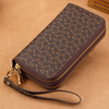 Kangaroo (KANGAROO) Wallet Women's Long Clutch Women's Mobile Phone Bag 2025 New Large Capacity Fashion Wallet Wallet Arrow Pattern Brown-Single Zipper
