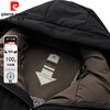 Pierre Cardin 2025 latest down jacket men's 90 duck down short jacket winter windproof warm removable hood jacket