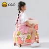 Bduck little yellow duck can sit and ride children's luggage lightweight trolley case men's and women's suitcase baby suitcase Strawberry little yellow duck armrests and pedals foldable 24 inches