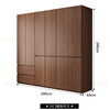 Laishida solid wood wardrobe segmented storage hidden handle-free master bedroom storage wardrobe XD84# six-door wardrobe