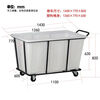 Laundry room linen storage cart hotel collection cart room service cart thickened plastic work clear blue large complete set of cart extra thick version with double bearings