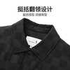 Dances with Wolves 90% Duck Down Checkerboard Jacquard Graphene Warm Men's Lapel Down Jacket 001 Black L