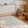 Lin's home solid wood children's bed platform bed teen boy bed single double bed children's room widened bed storage bed KN5A high-end all solid wood high bed 1.5mx2m single bed