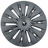 Litian suitable for Tesla modely wheel hub cover with full edge 19-inch wheel hub protective cover P version modified decoration Y 19-inch flat straight edge matte black