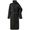 Tricolor 100 sheep wool 2025 winter new double-sided woolen coat long woolen coat minimalist S classic black S 155/80A