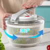 He Jiagong German high-end vegetable push-type dehydrator, salad spinner, vegetable basin, water drainer, manual fruit washing, medium 3L white fast water spinner, vegetable washing and decontamination
