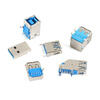YourCeeType-Type A/Type B USB connector socket female socket male patch pin sinking plate soldering wire connector charging port USB-A female 10.0_four-pin patch_borderless no specifications