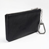 TOPTIER BRO 25SS genuine cowhide card holder mini portable keychain pendant bag coin purse storage bag black ___ in stock