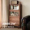 Pusu wood solid wood side cabinets living room TV cabinet standing cabinet home black walnut storage cabinet storage cabinet bucket cabinet bookcase Wangchuan side cabinet丨Ready stock