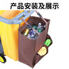 Shop hotel linen cart bag guest room multi-functional hand push work cart cleaning cart room entrance service cart storage rag bag (8) 85 high room entrance cart bag (iron buckle)