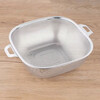 Shantou Lincun extra thick square drain basket stainless steel rice basin kitchen sink fruit basket extra thick square with ears 32cm