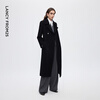 Langzi wool retro lapel wide woolen coat elegant woolen coat