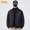 JEEP Jeep Down Jacket Men's Winter Short Warm Lapel Jacket Men's Casual Clothes Men's Black XL