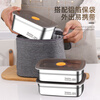 Kangyouming 316 stainless steel insulated lunch box food grade rectangular sealed crisper lunch box for office workers lunch box with lid 316L lunch box 600ml