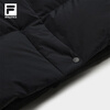 FILA Official Women's Long Down Jacket 2025 Winter New Casual Loose Warm Hooded Jacket Dark Black-BK L 170/88A/L