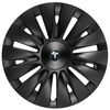 Litian suitable for Tesla modely wheel hub cover with full edge 19-inch wheel hub protective cover P version modified decoration Y 19-inch flat straight edge matte black