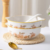 Camellia double-ear thickened soup bowl 9.5 inches high temperature resistant ceramic boiled fish bowl pickled fish soup bowl new 1 Camellia 9.5 inches large soup bowl 1 pack no specifications