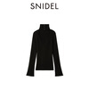 SNIDEL2025 autumn and winter new product simple half turtleneck holed back solid color knitted bottoming shirt SWNT255057 pink one size (F)