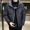 Woodpecker (TUCANO) Down Jacket Men's Winter Men's Jacket Stand Collar Cold Protection Thickened Warm Short Casual Men's Clothing Black XL