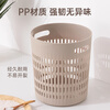 Camellia (CHAHUA) lidless trash can, widened diameter, simple household trash can, generous lidless large capacity paper basket, no lid, gray yellow + camellia white, 9L 2 pieces