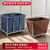 Linen cart hotel service cart laundry room for dry cleaners storage stainless steel hand push dirty linen recycling cart extra thick | tapered small blue linen cart