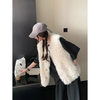 Yipinyuan Eco-Friendly Fur Vest Jacket Women's 2025 Autumn and Winter New Thickened Warm Fur One-Sleeveless Vest Vest White One Size (90-125 Jin)